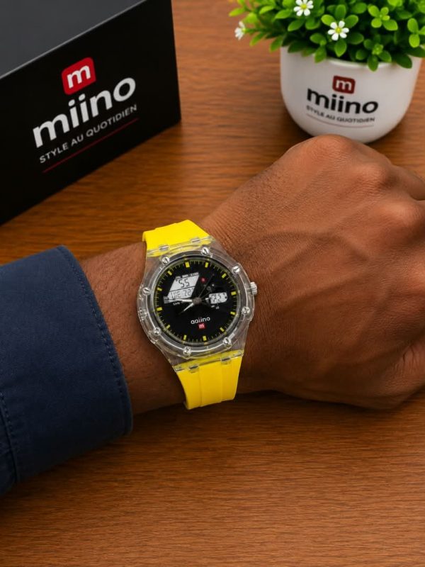 Montre analogique et numérique (double affichage)