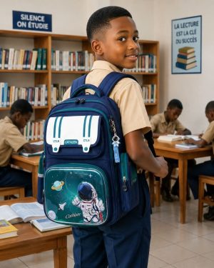 Sac à Dos Scolaire Bleu Astronaut Cathleen pour Garçon
